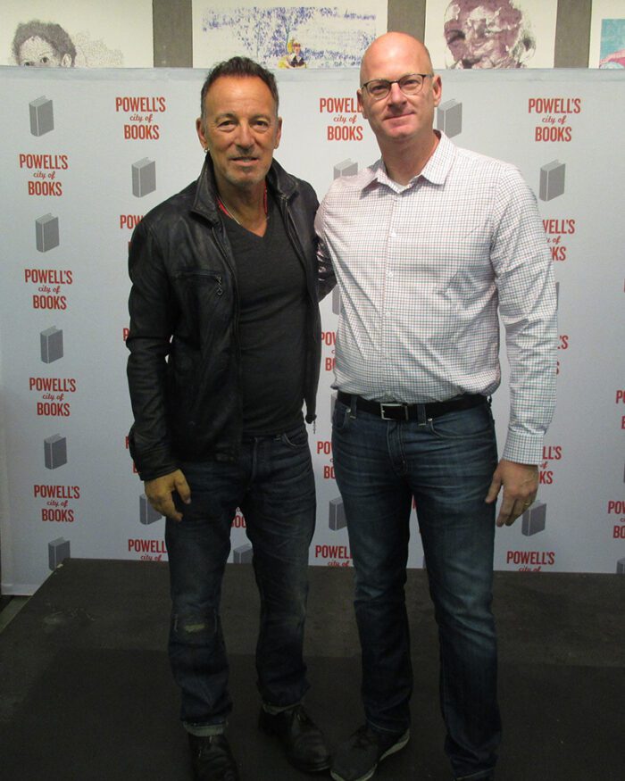 Photo of Virtual CEO, Andy Freed with Rock and Roll Legend, Bruce Springsteen
